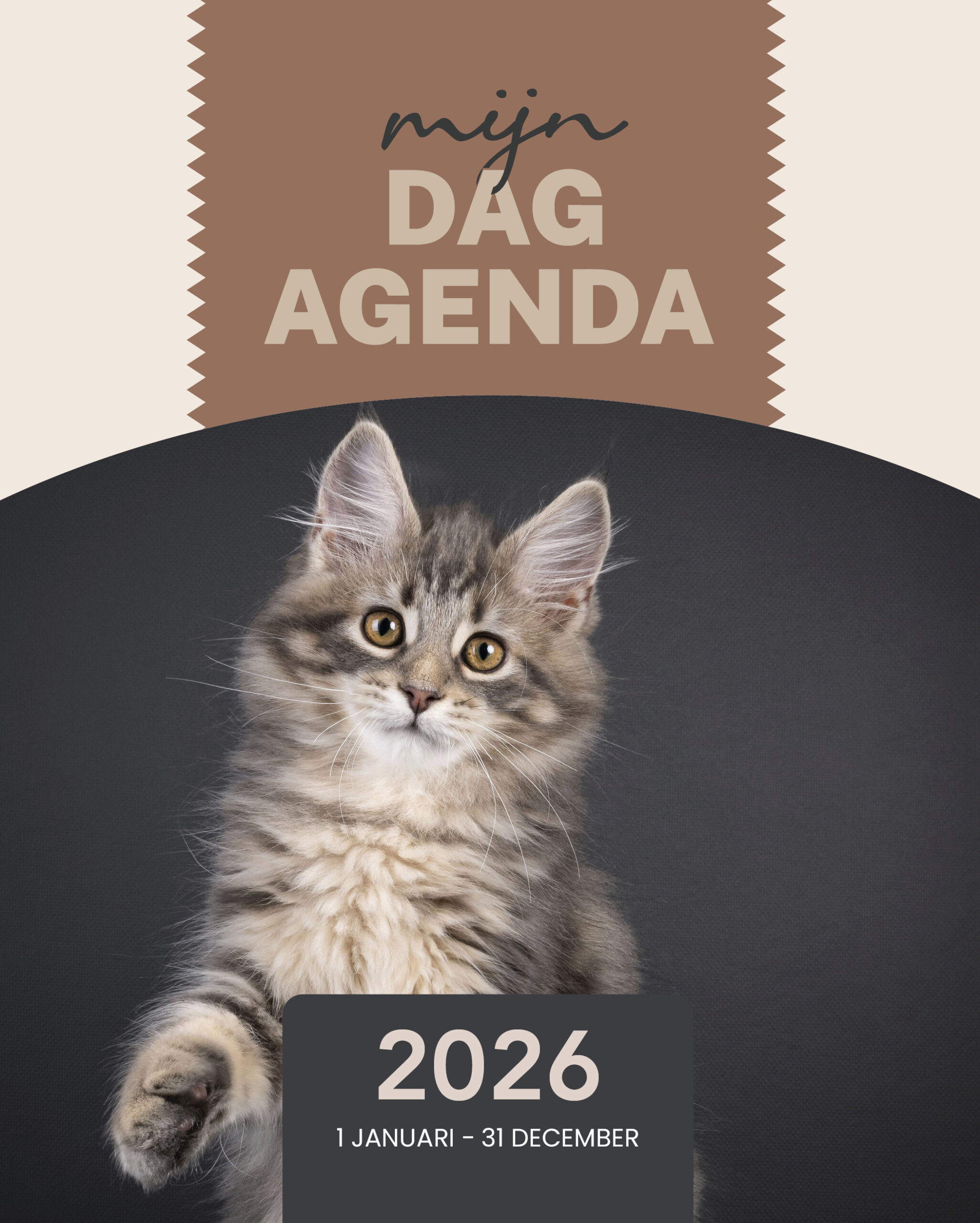 9789493346215 - Mijn Dag Agenda 2026 - cover offset Mijn Dag Agenda 2026